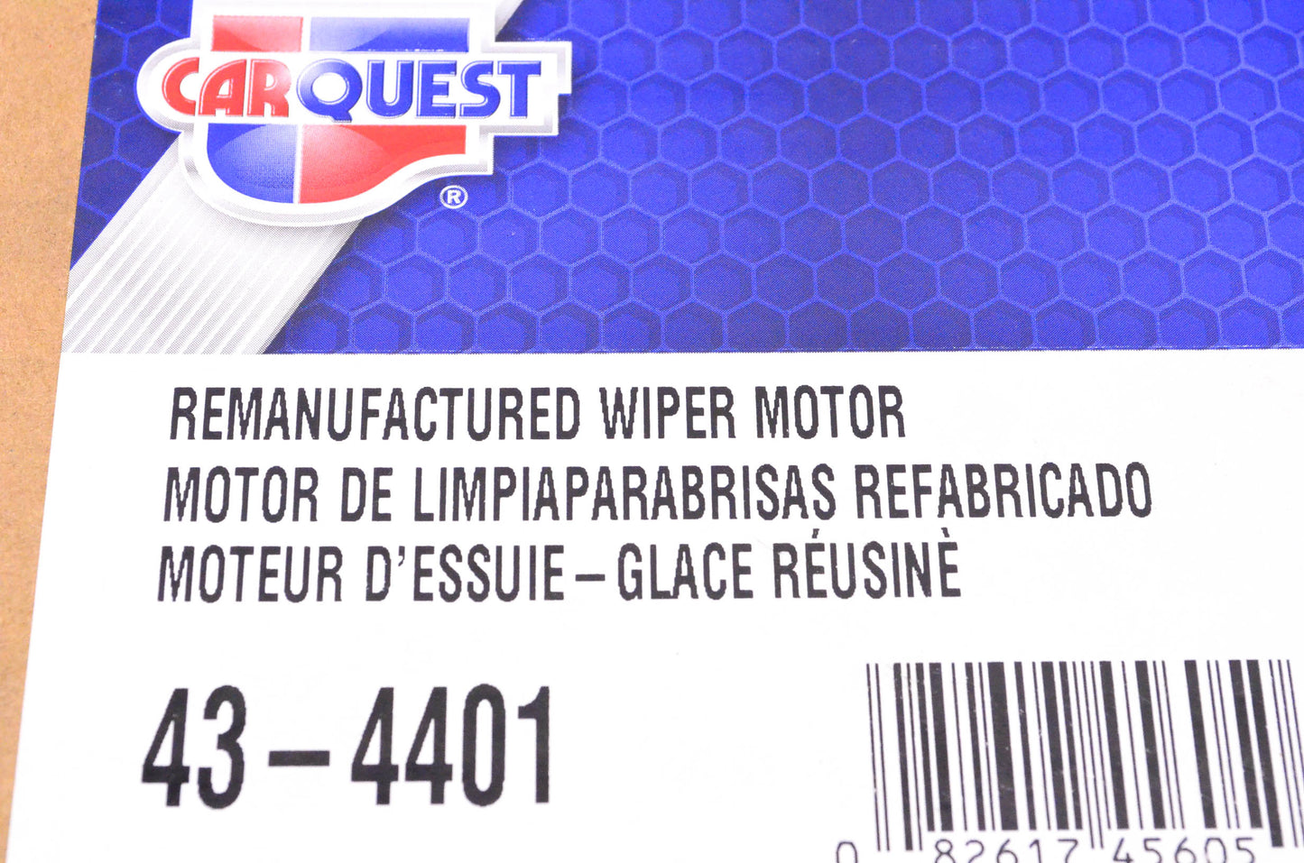 Carquest 43-4401 Remanufactured Wiper Motor NOS