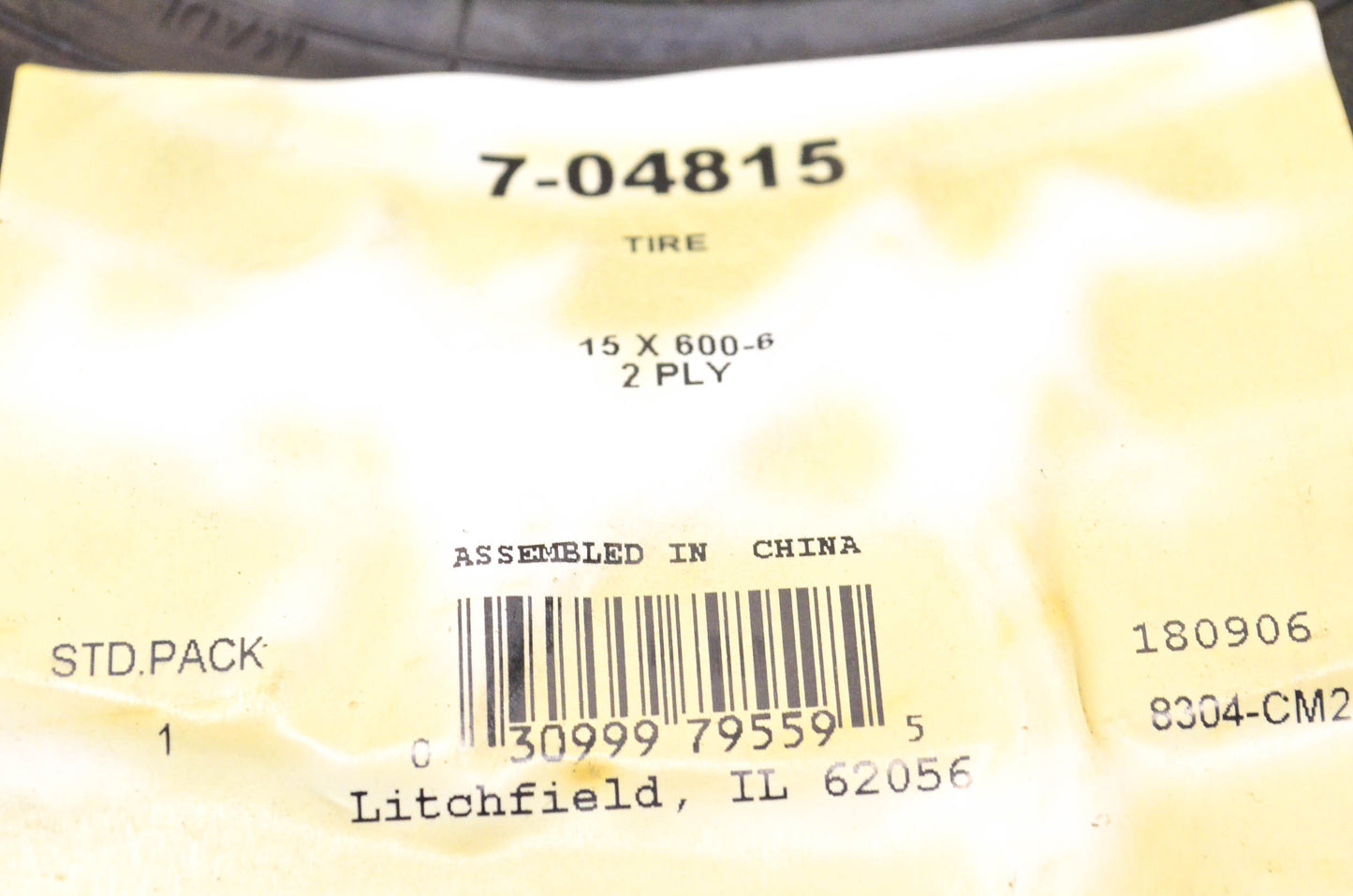 LSI Elite 7-04815 LSI Elite Tire 15 x 6.00-6 NOS