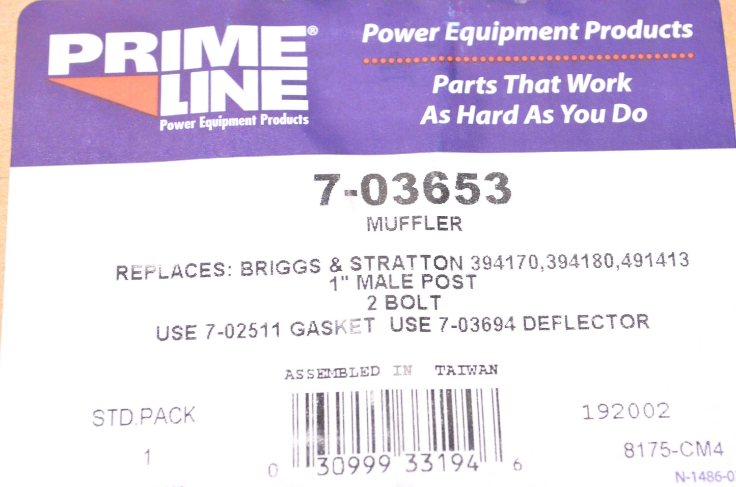 Prime Line 7-03653, 394170, 394180 Muffler NOS