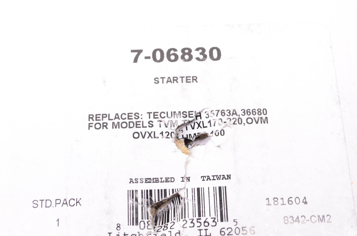 Prime Line 7-06830, 35763A, 36680 Starter NOS
