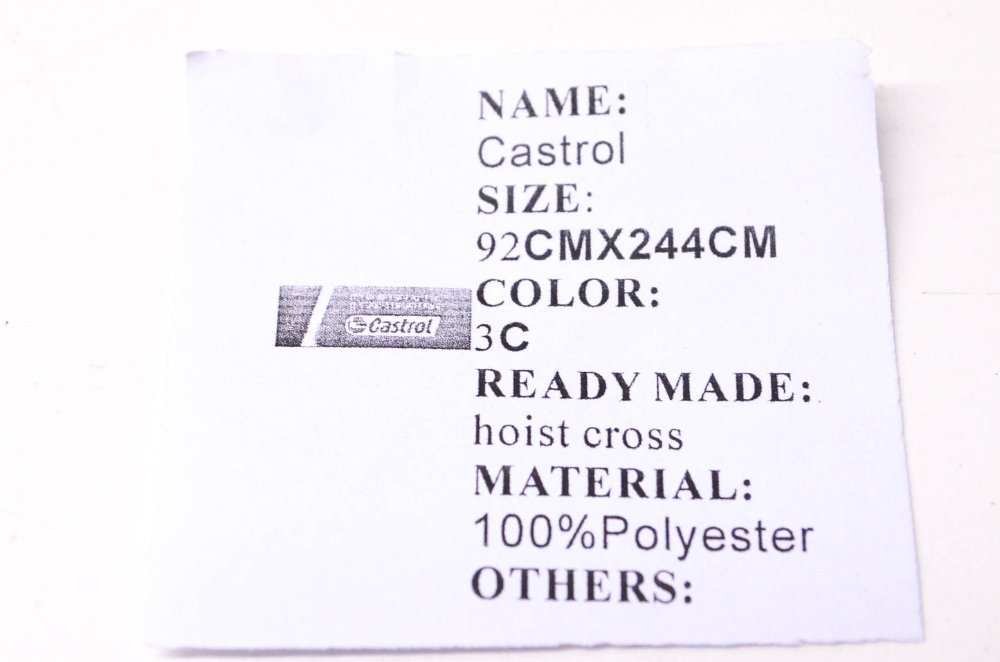 Castrol 11CN0.209, 92CMX244CM 92cm x 244cm Castrol Banner NOS