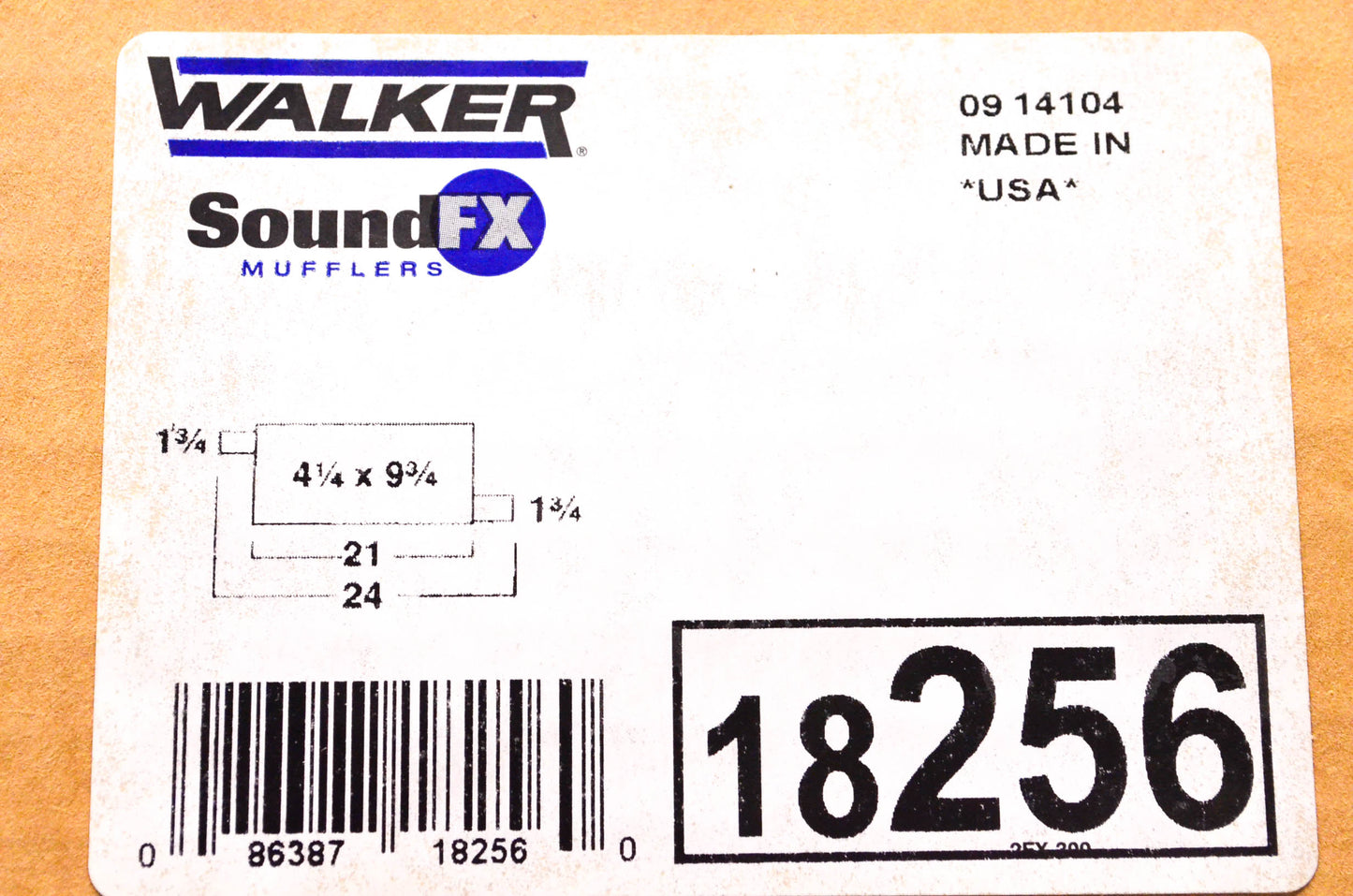 Walker 18256 SoundFX Muffler for 1993 Acura Integra NOS