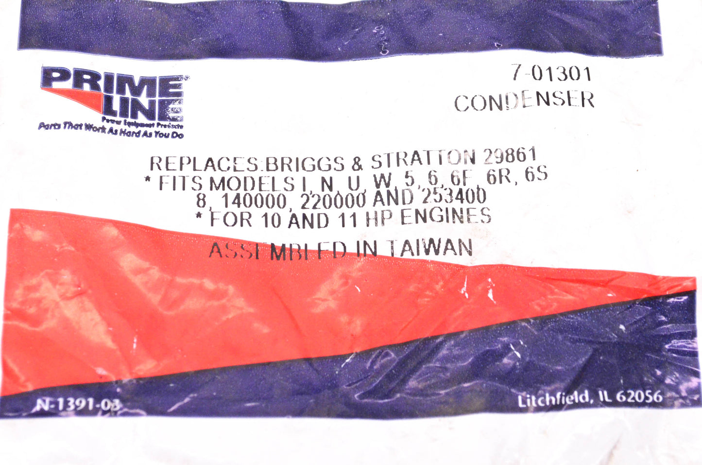 Prime Line 7-01301, 29861 Condenser NOS