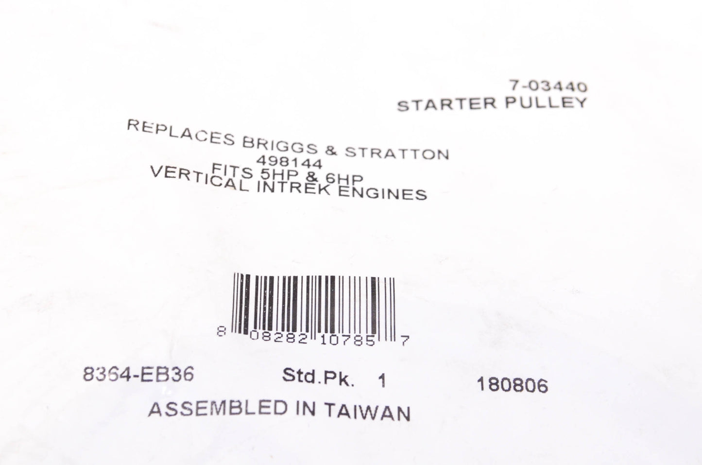 Prime Line 7-03440 Starter Pulley Replaces 498144 NOS