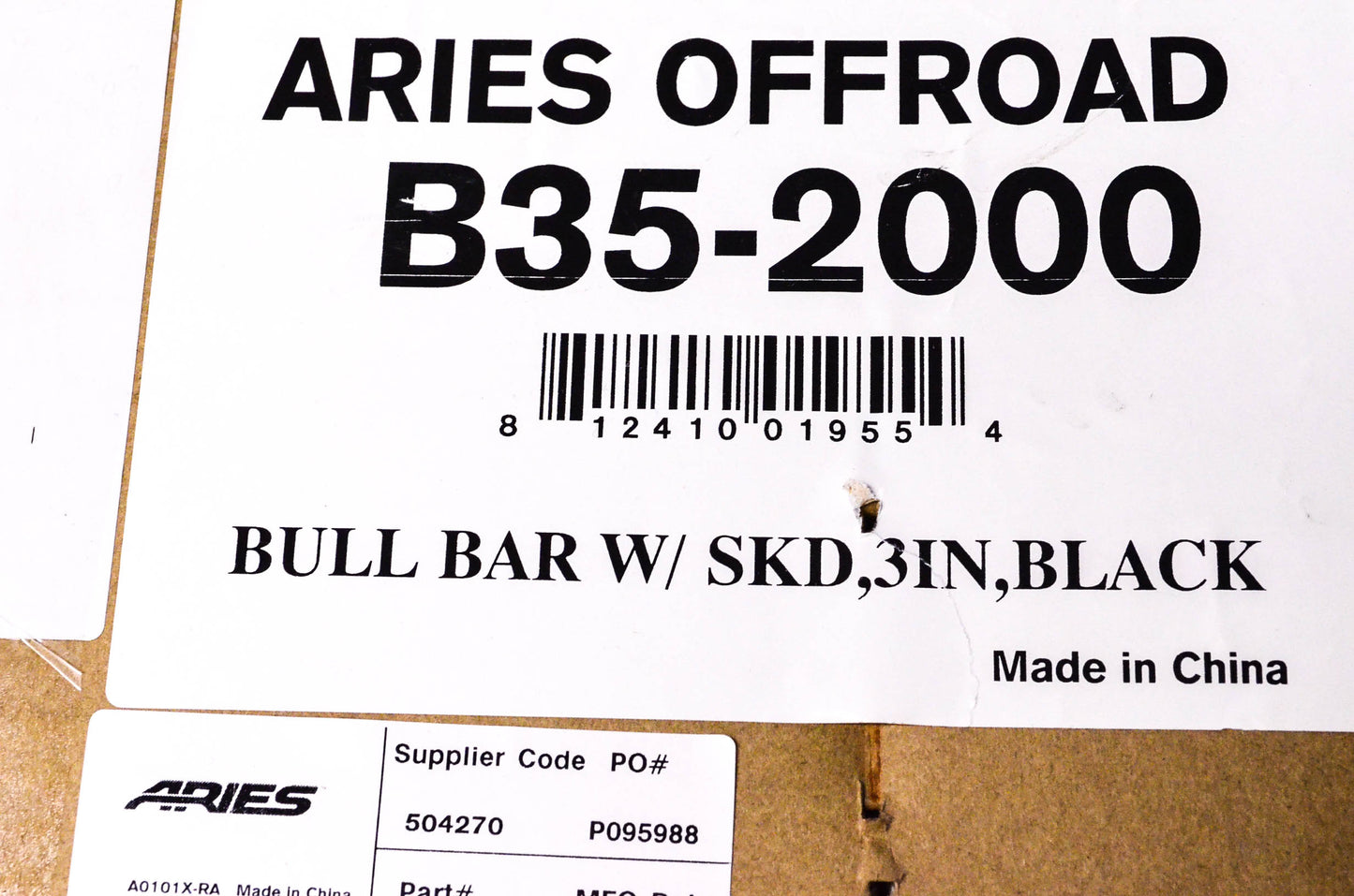 Aries B35-2000 Bull Bar NOS