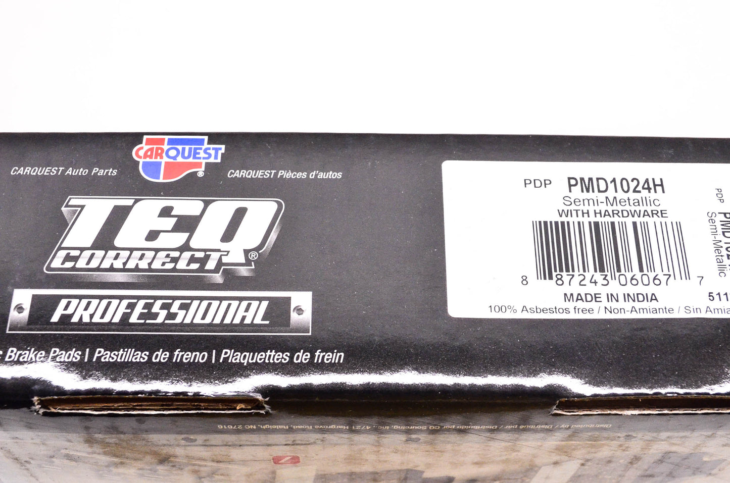 Carquest PMD1024H Teq Correct Sem-Metallic Disc Brake Pads NOS