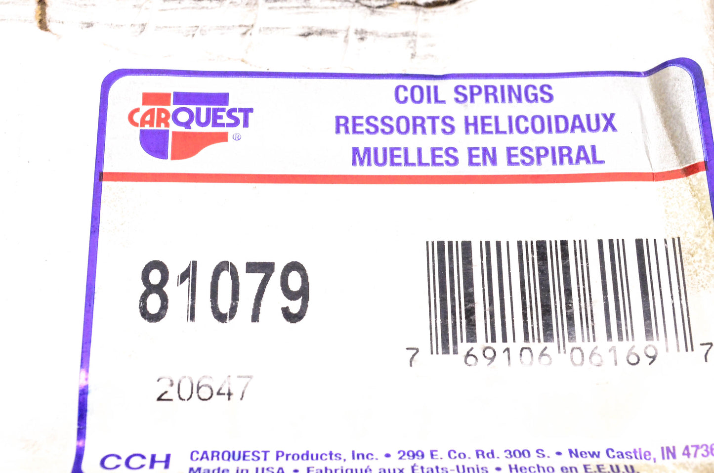 Carquest 81079 Coil Spring Kit NOS