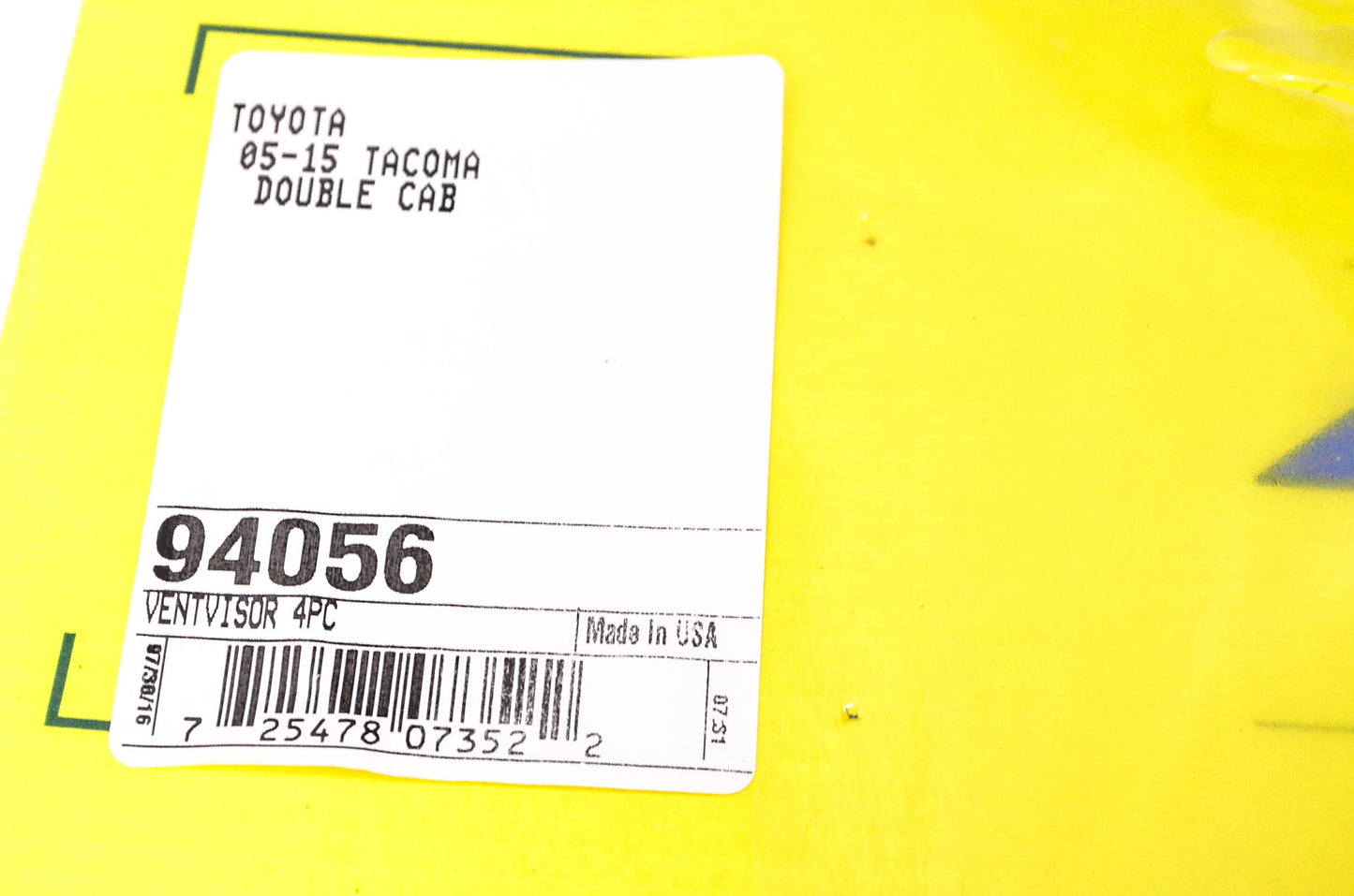 AVS 94056 The Original Ventvisor Rain Guard Kit Toyota Tacoma NOS
