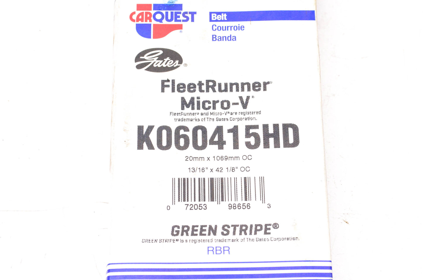 Gates K060415HD FleetRunner Micro-V Belt NOS