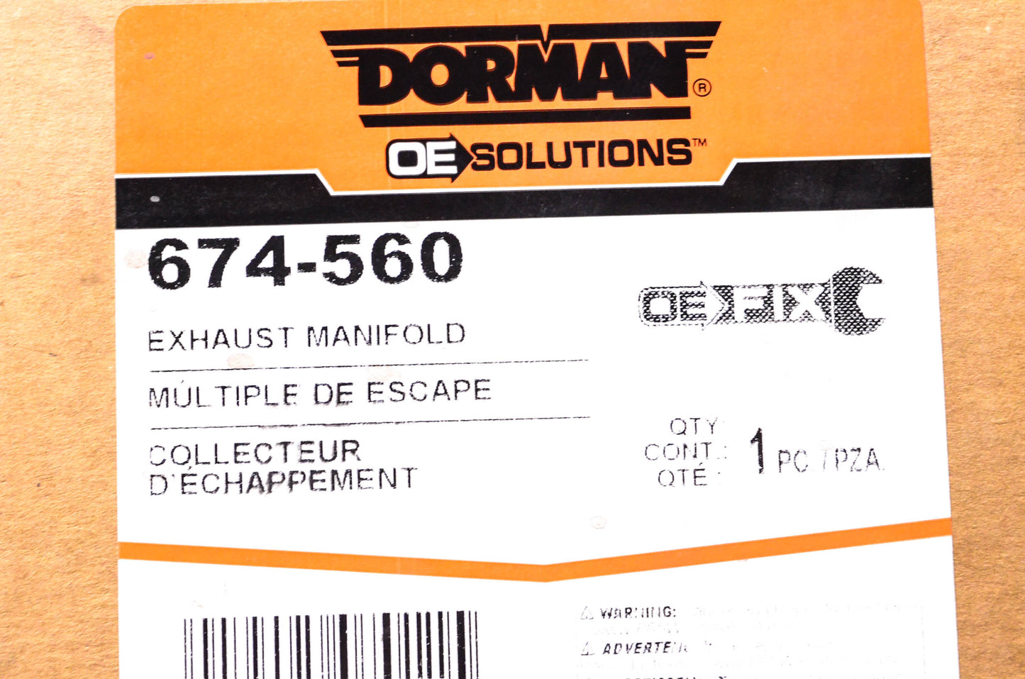 Dorman 674-560 Exhaust Manifold Left NOS
