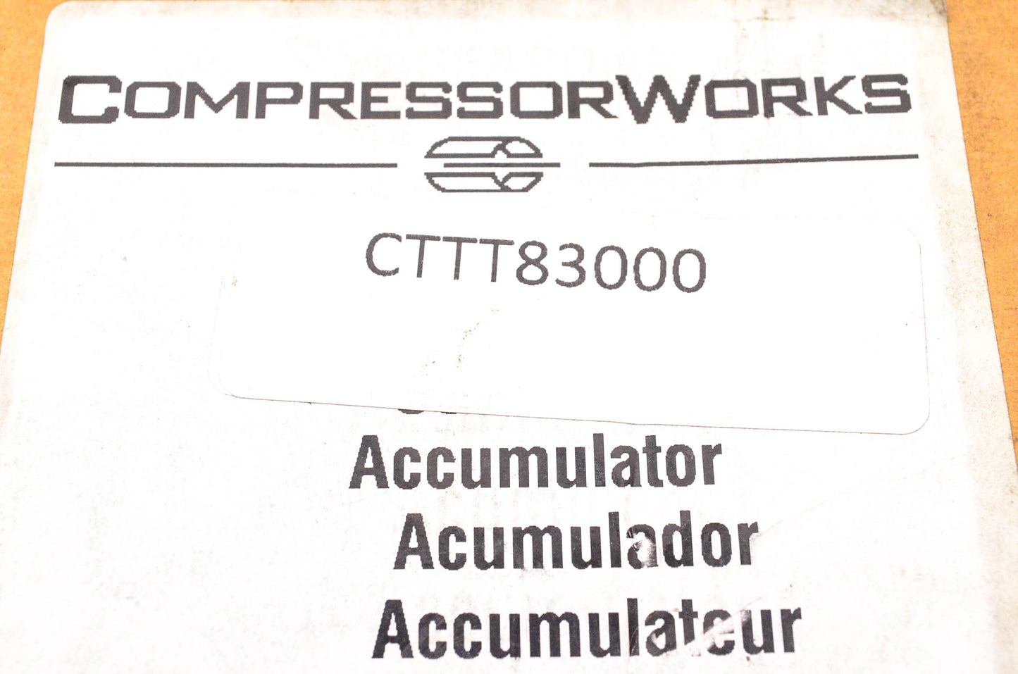 Compressor Works CTTT83000 Accumulator NOS