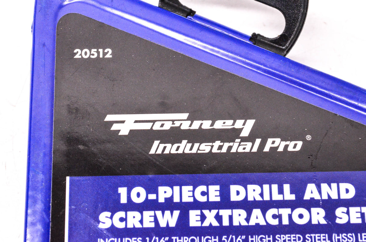 Forney 20512 10-Piece Drill & Screw Extractor Set NOS