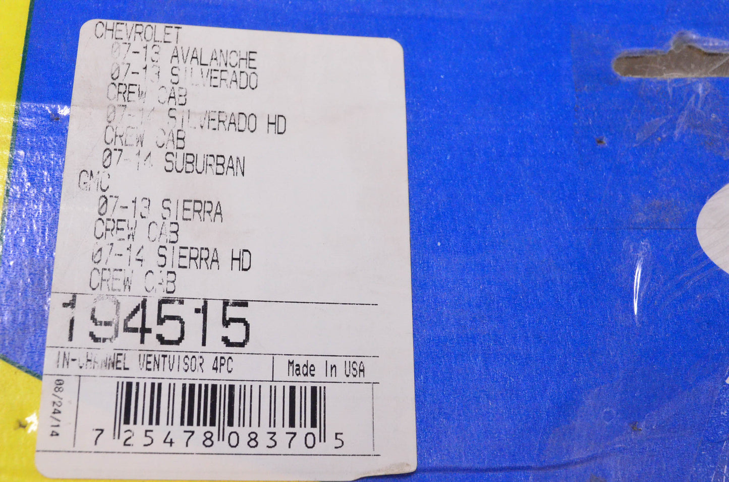 AVS 194515 In-Channel Ventvisor RainGuard Chevy 07-13 NOS