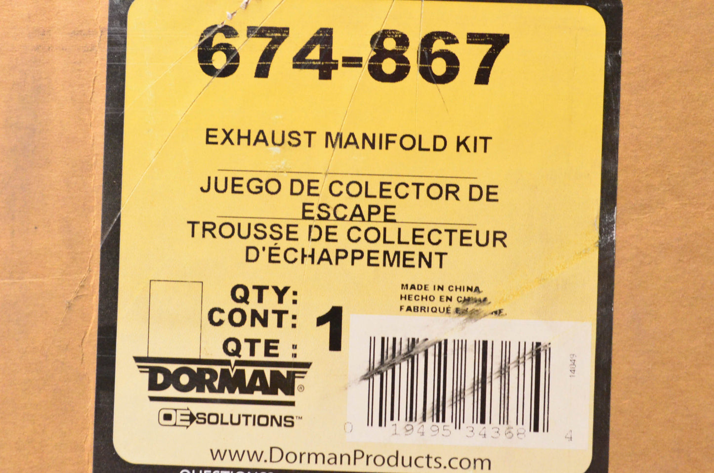 Dorman 674-867 Exhaust Manifold Kit NOS