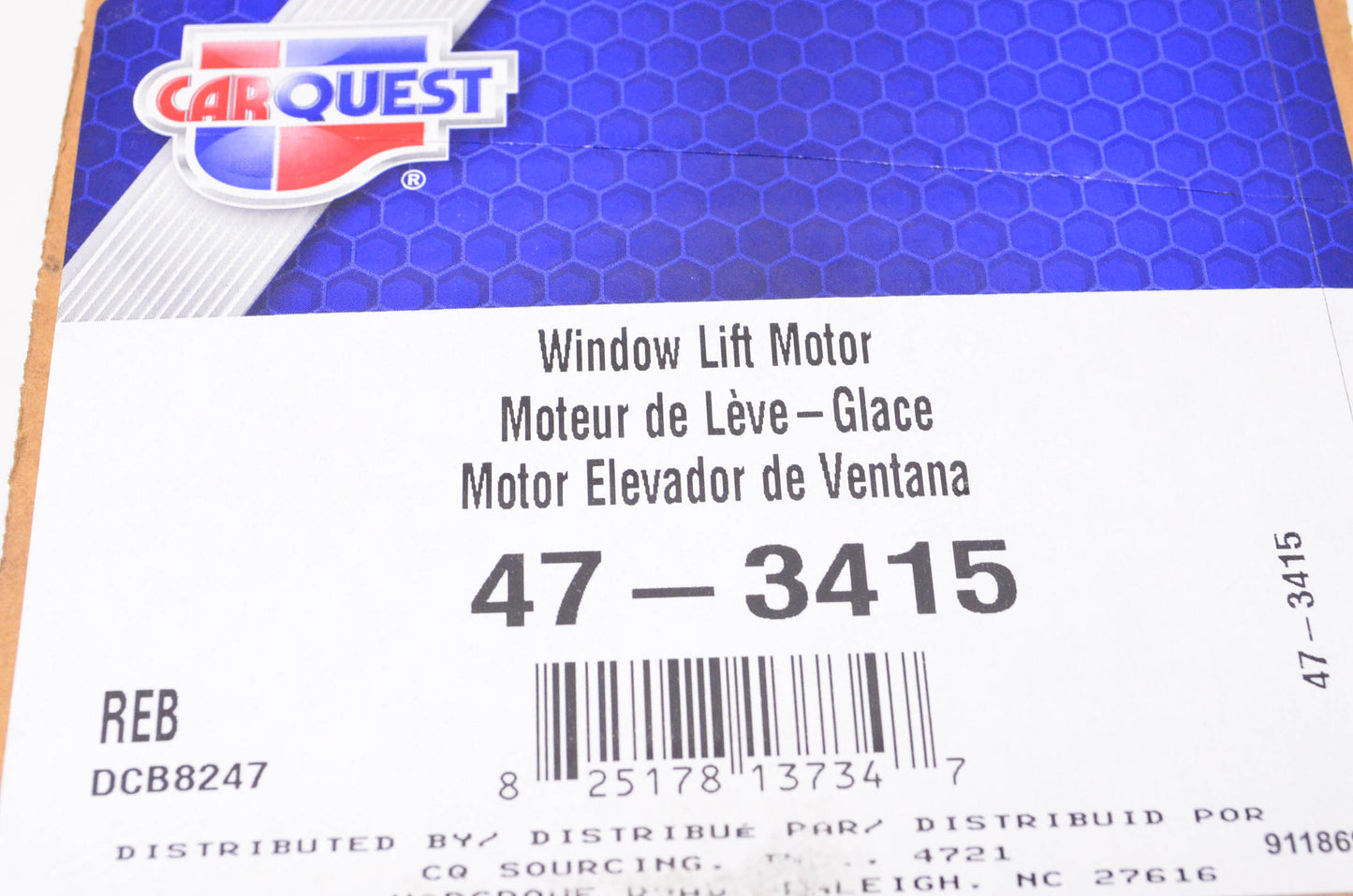 Carquest 47-3415 Remanufactured Window Lift Motor NOS