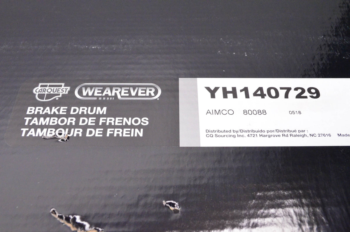 Wearever YH140729 Rear Brake Drum NOS