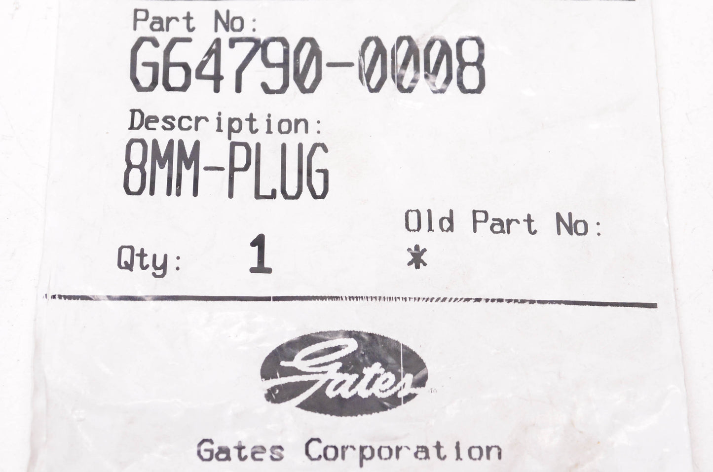 Gates G64790-0008 8mm Plug NOS