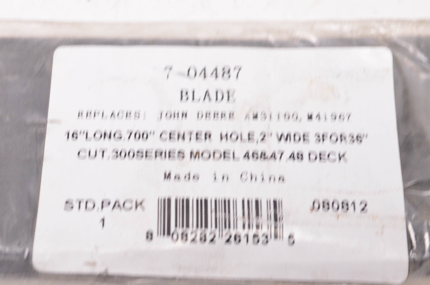 Prime Line 7-04487, AM31100, M41967 Mower Blade NOS