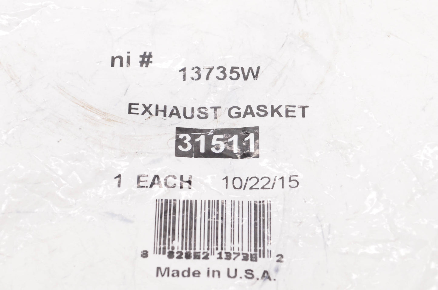 Aftermarket 31511, 13735W Exhaust Gasket NOS