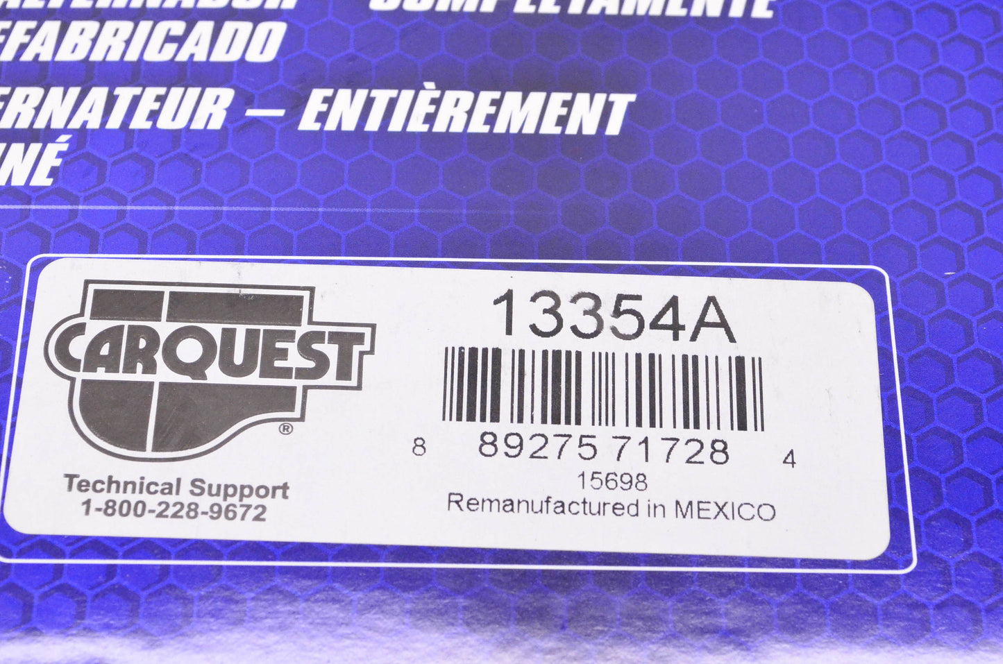 Carquest 13354A Remanufactured Alternator NOS