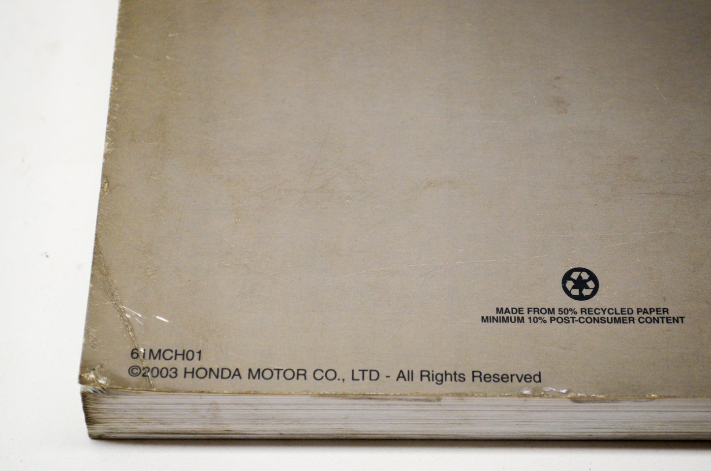 OEM Honda 61MCH01 02-03 VTX1800C Service Shop Manual