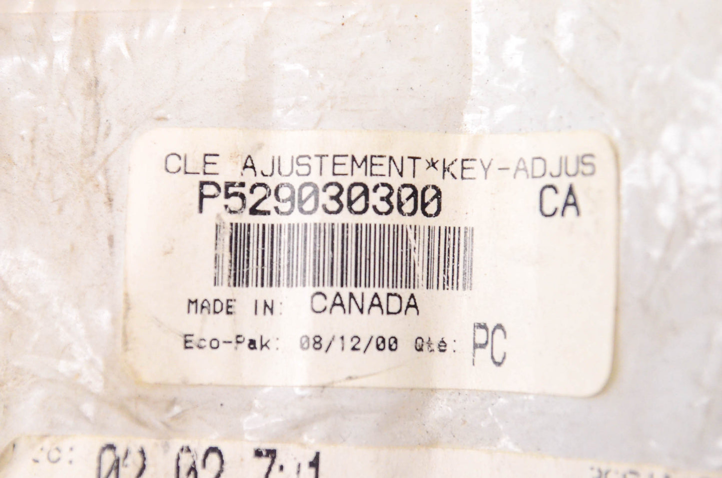 Bombardier 529030300 Adjusting Key