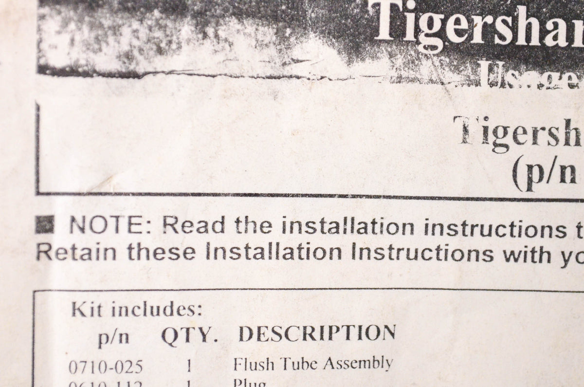 Tigershark 0710-025 Flush Tube