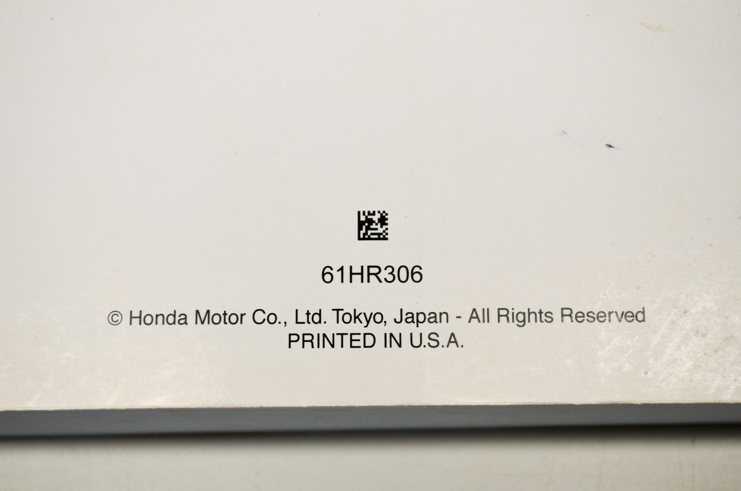 New OEM Honda 61HR306 14-19 Honda Service Shop Manual NOS