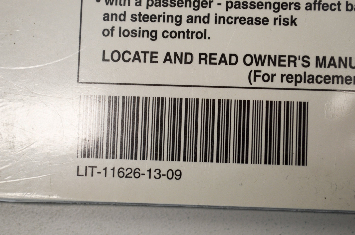 New OEM Yamaha LIT-11626-13-09 Banshee YFZ350M Owner's Manual NOS