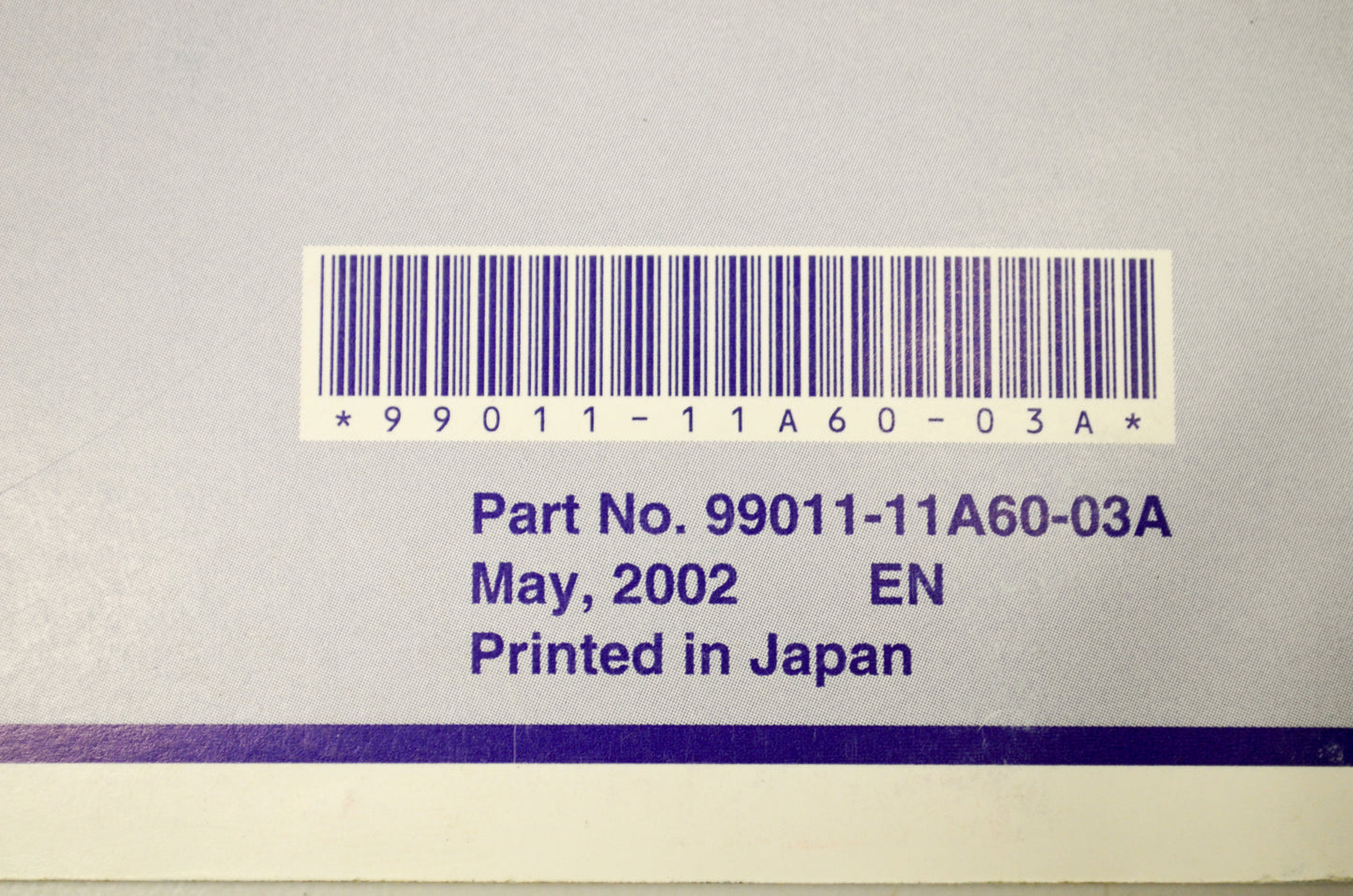 OEM Suzuki 99011-11A60-03A RM100 Owner's Manual