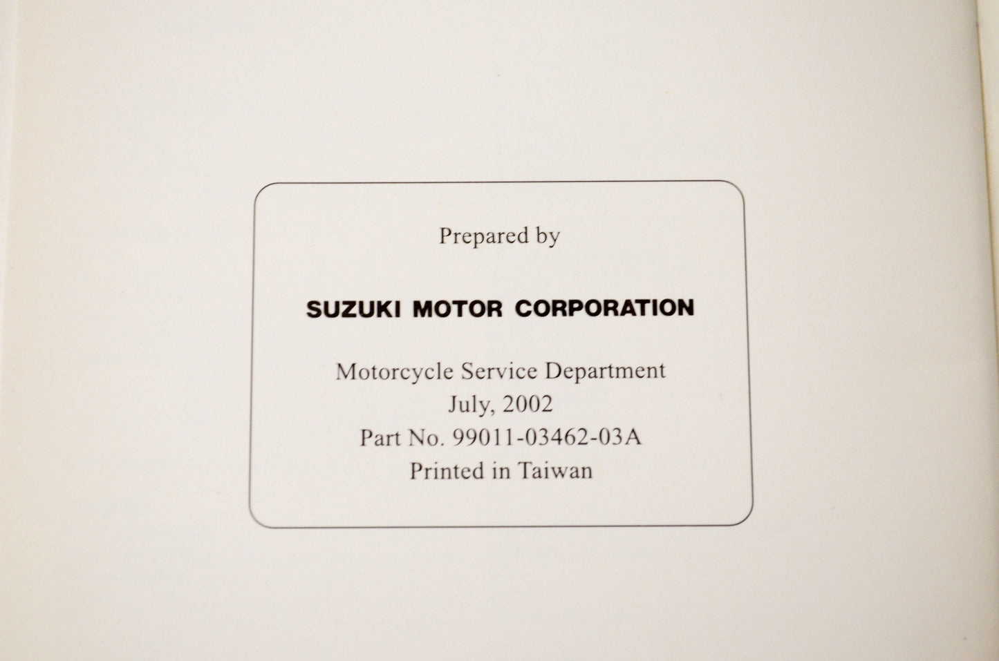 New OEM Suzuki 99011-03462-03A JR80 Owner's Manual NOS