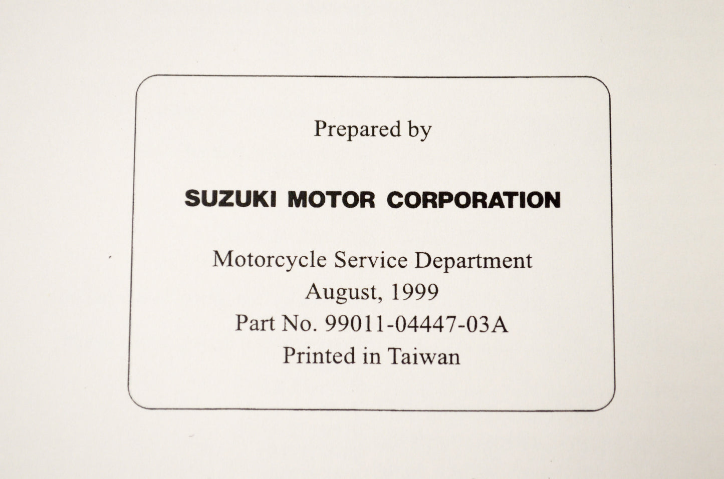 New OEM Suzuki 99011-04447-03A JR50 Owner's Manual NOS