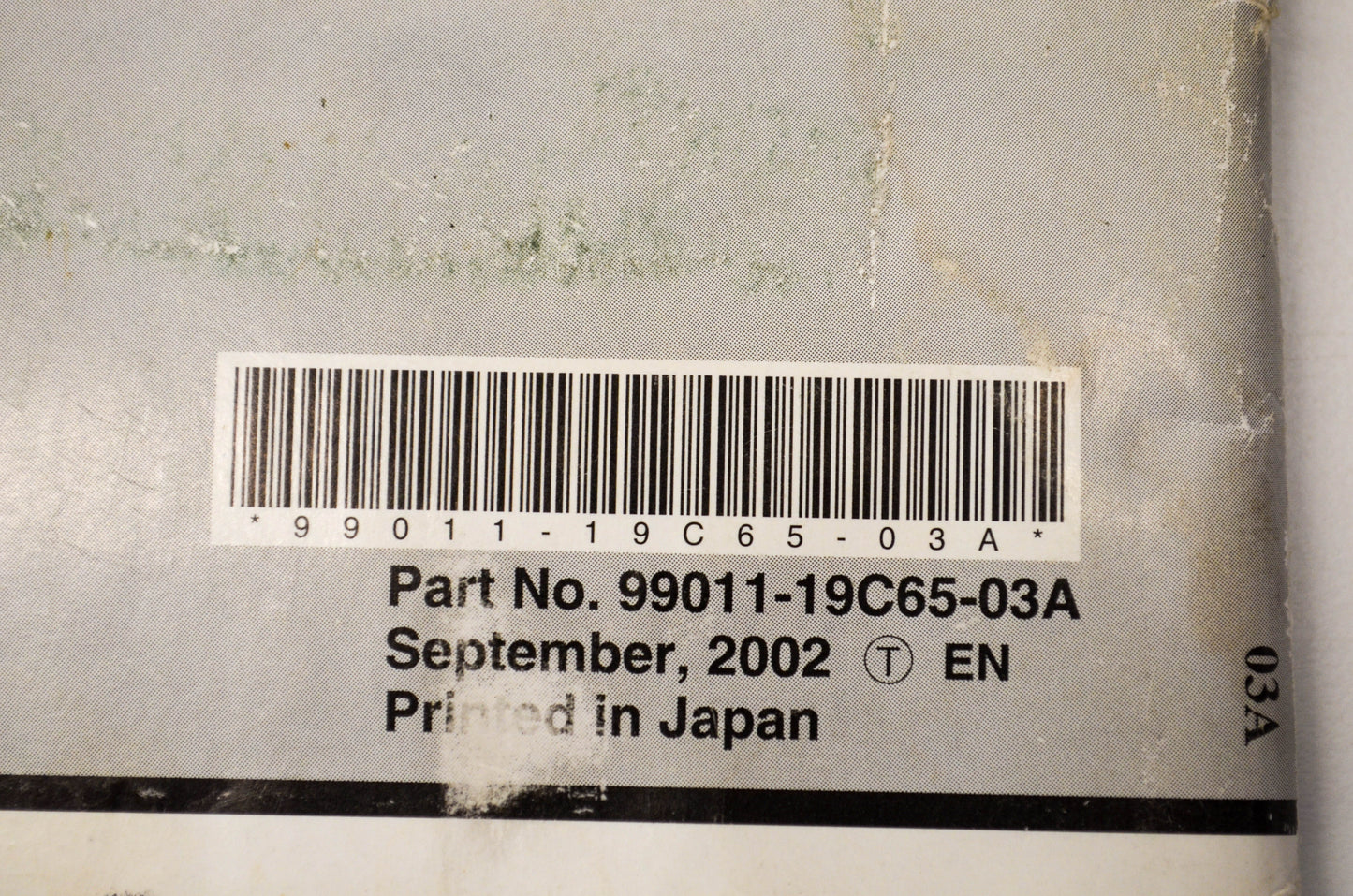 OEM Suzuki 99011-19C65-03A GSX600F Owner's Manual