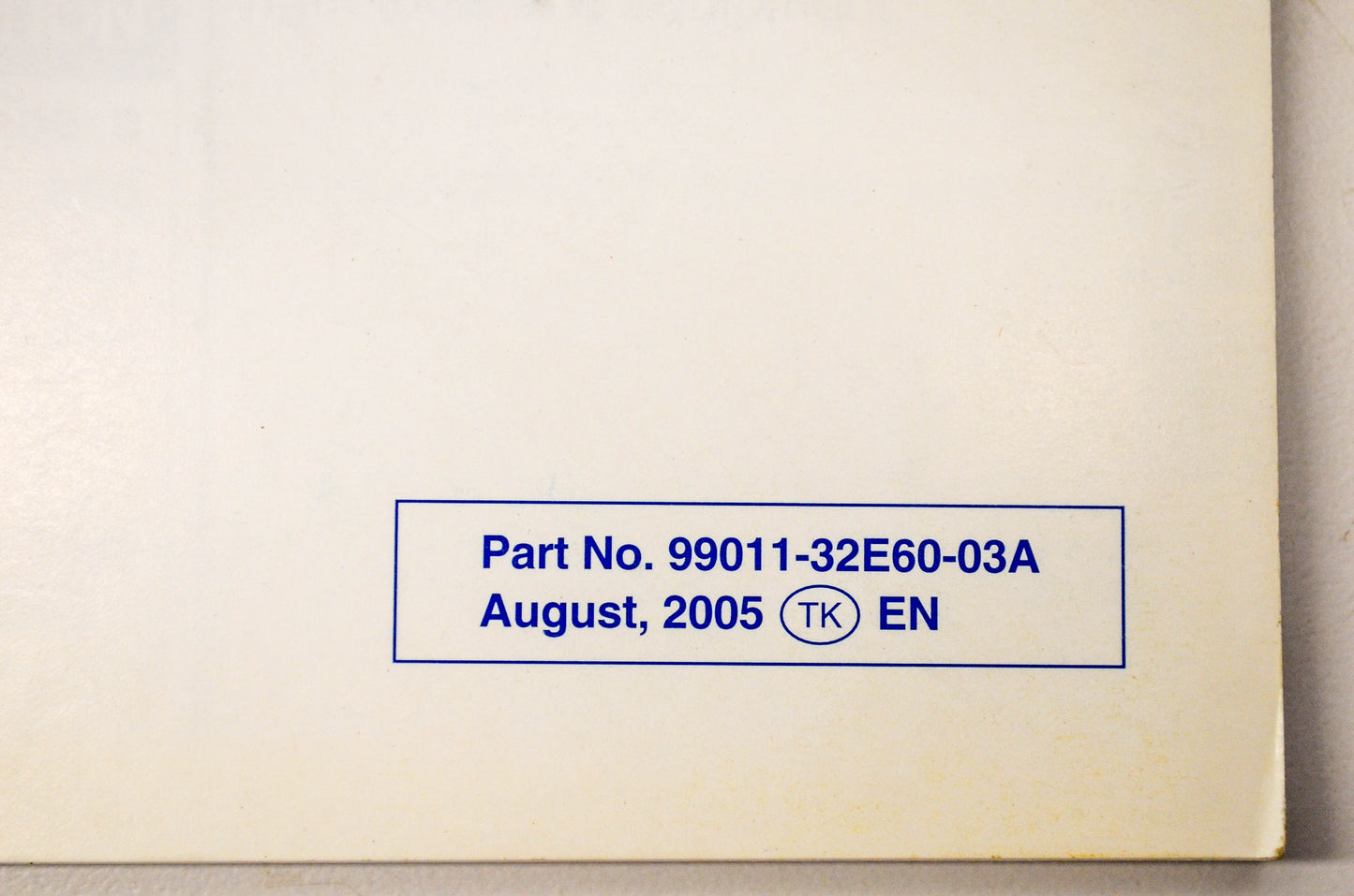 New OEM Suzuki 99011-32E60-03A DR650SE Owner's Manual NOS