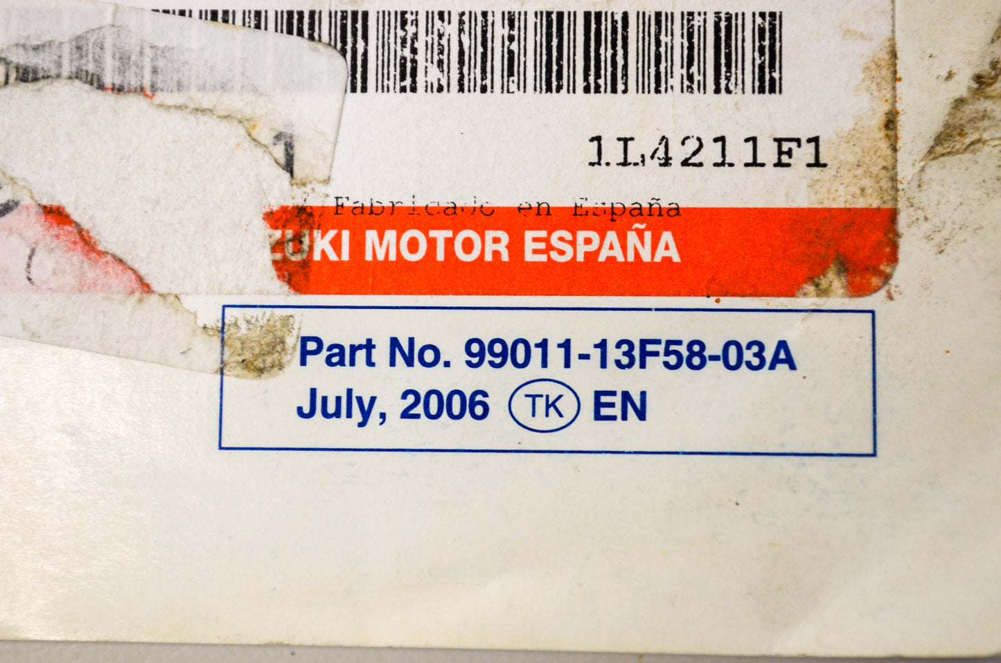 OEM Suzuki 99011-13F58-03A GZ250 Owner's Manual