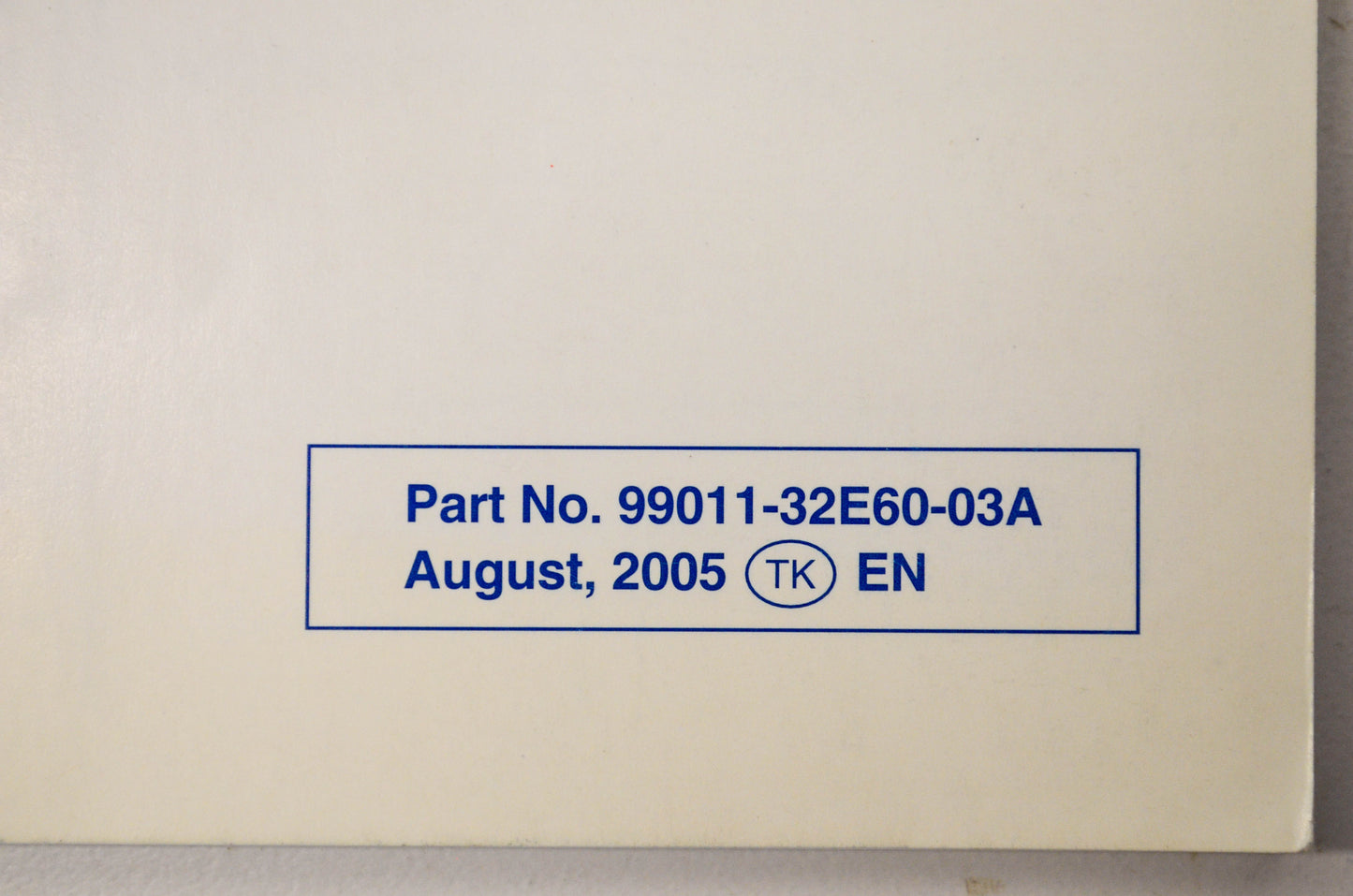 OEM Suzuki 99011-32E60-03A DR650SE Owner's Manual