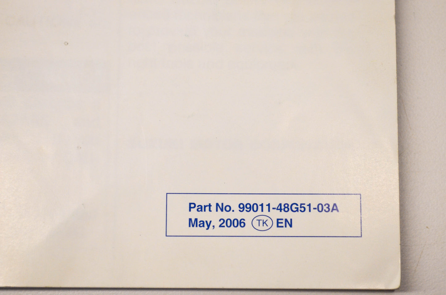 OEM Suzuki 99011-48G51-03A VZR1800 Owner's Manual