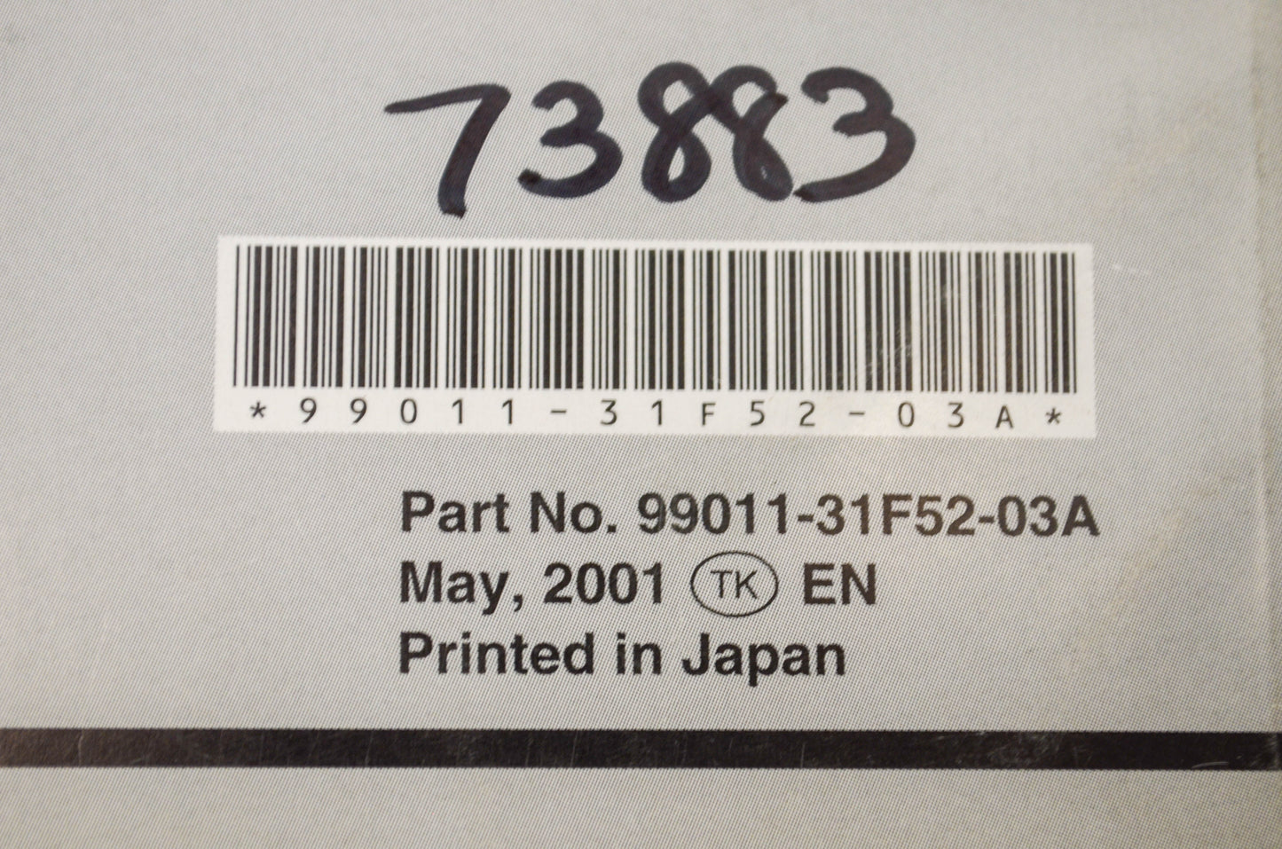 OEM Suzuki 99011-31F52-03A GSF600S Owner's Manual