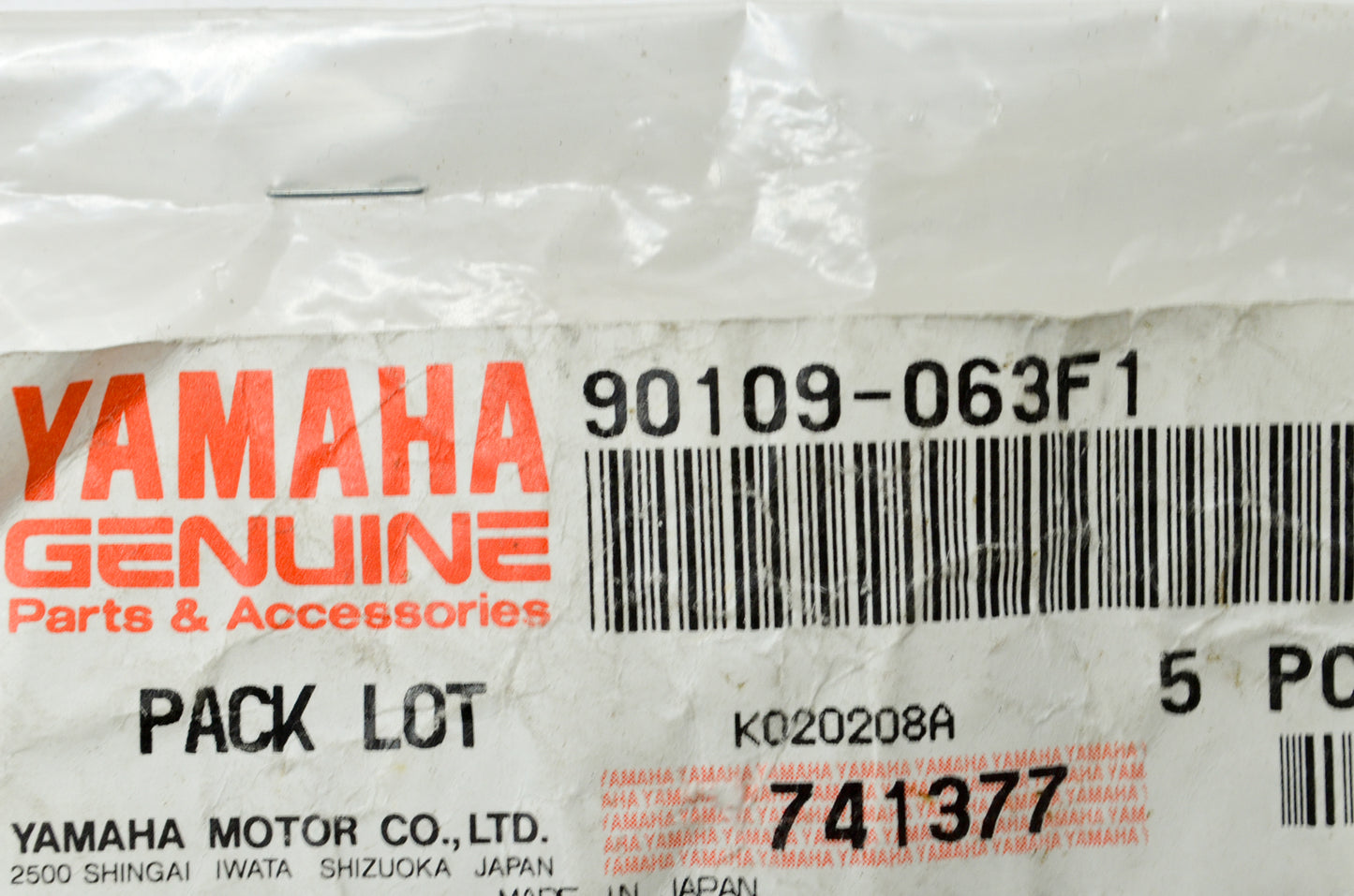 OEM Yamaha 90109-063F1-00 Bolt NOS