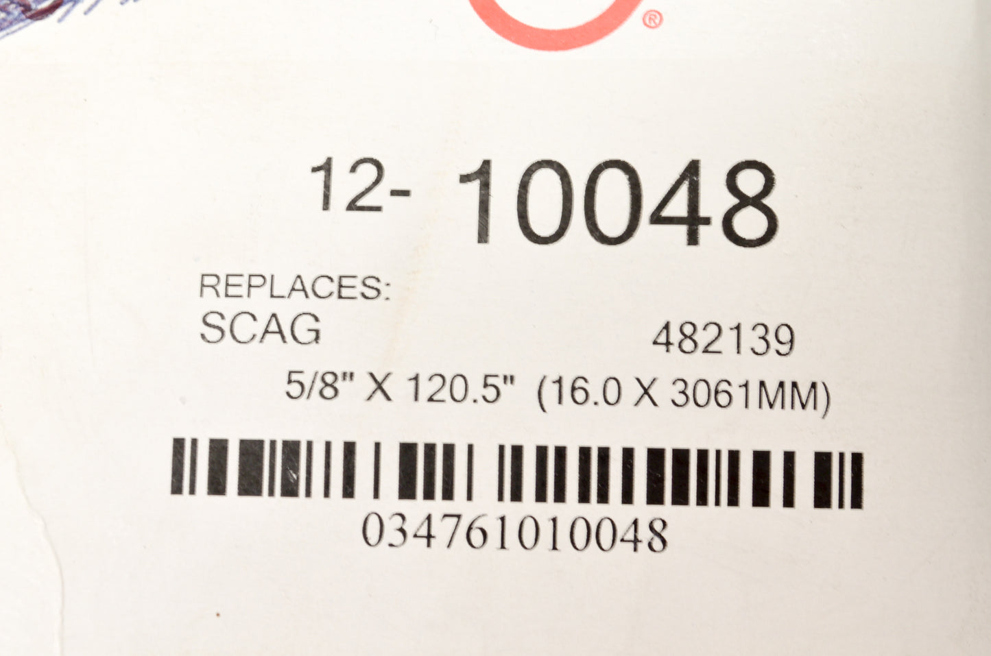 Rotary 12-10048, 482139 Belt NOS
