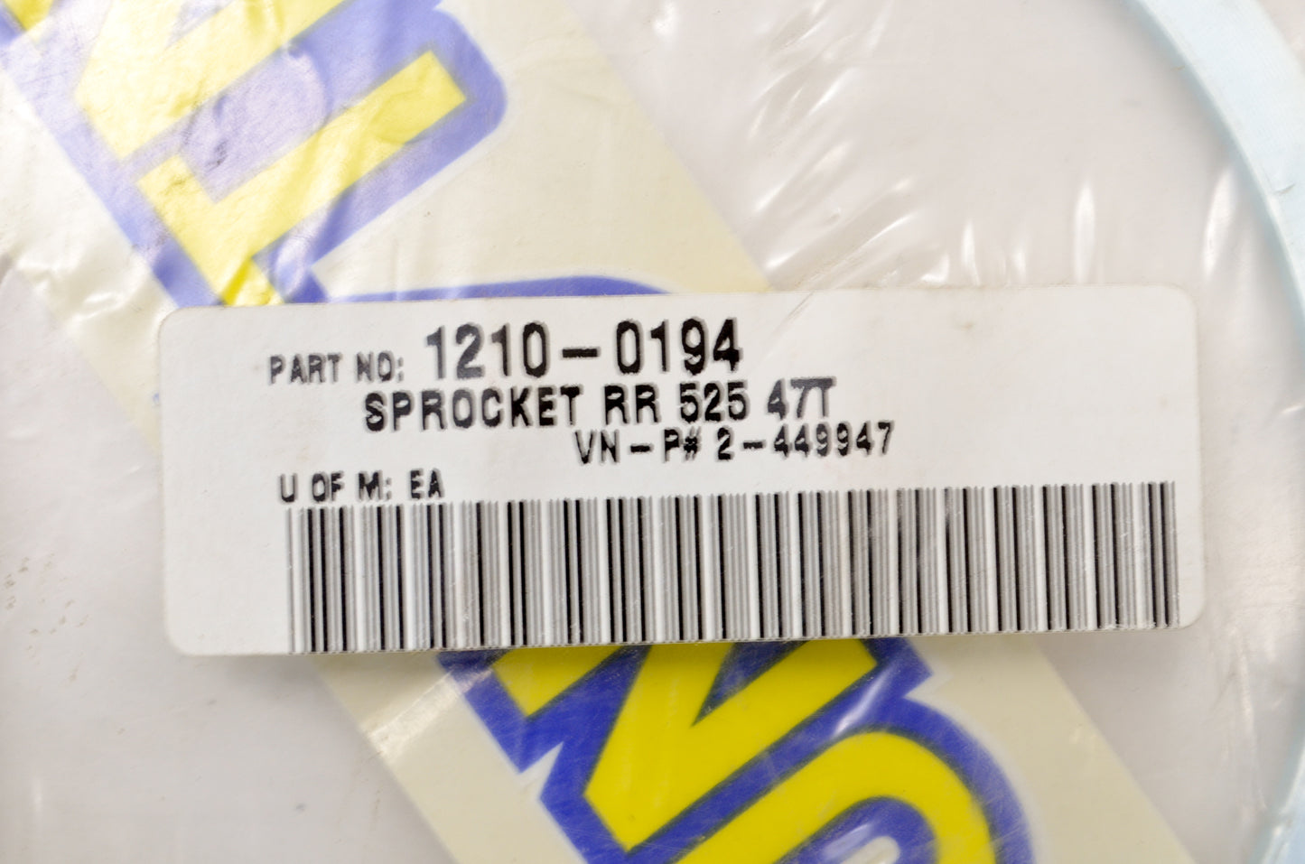 Sunstar 1210-0194, 2-449947 Sprocket RR525 47T NOS