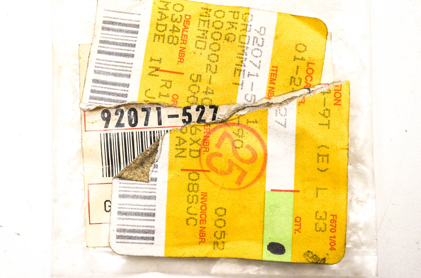 New OEM Kawasaki 92071-527 Grommet NOS