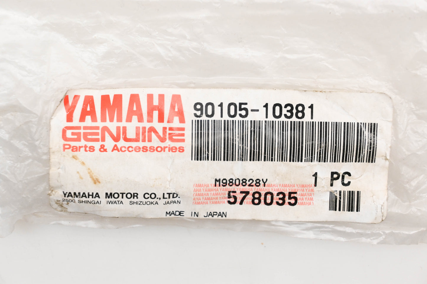 New OEM Yamaha 90105-10381-00 Washer Based Bolt Qty 1 NOS