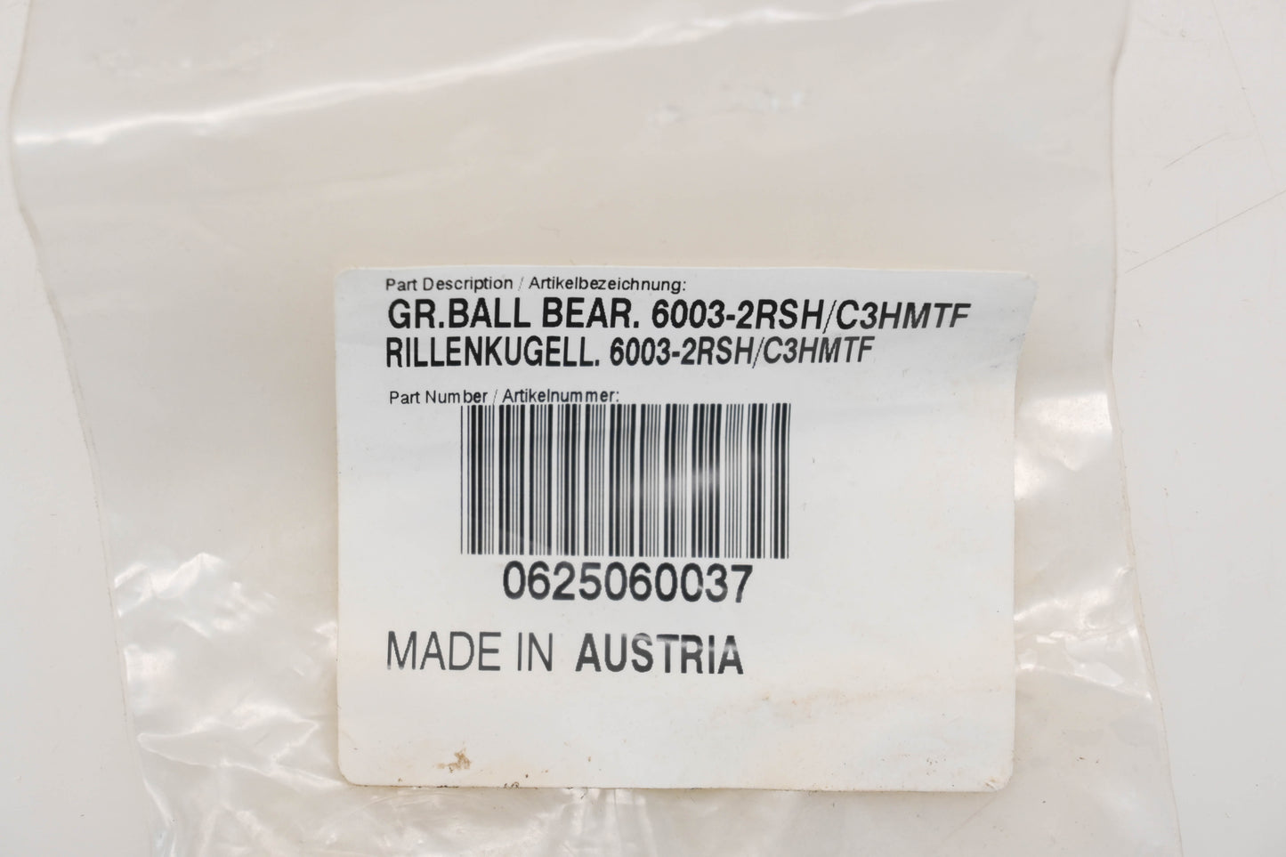 New OEM KTM 0625060037 Ball Bearing 00-14 50 60 65 SX SXS Mini Qty 1 NOS