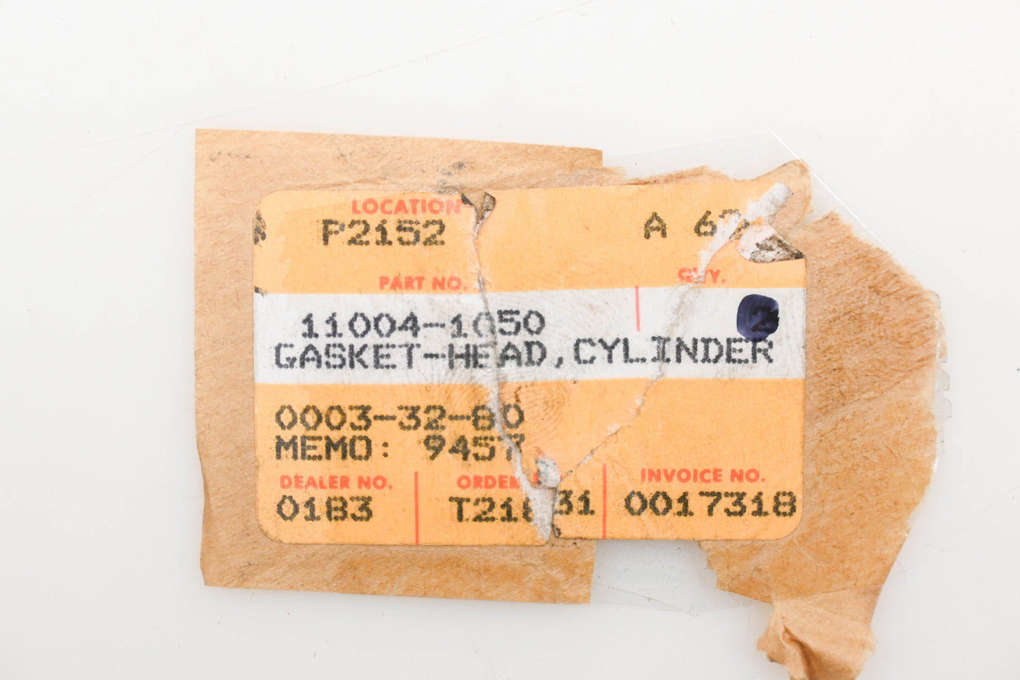 New OEM Kawasaki 11004-1050 Cylinder Head Gasket Qty 1 NOS