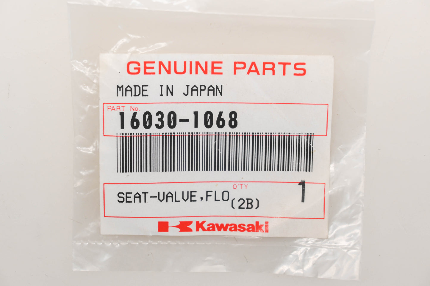 New OEM Kawasaki 16030-1068 Float Valve Seat Qty 1 NOS