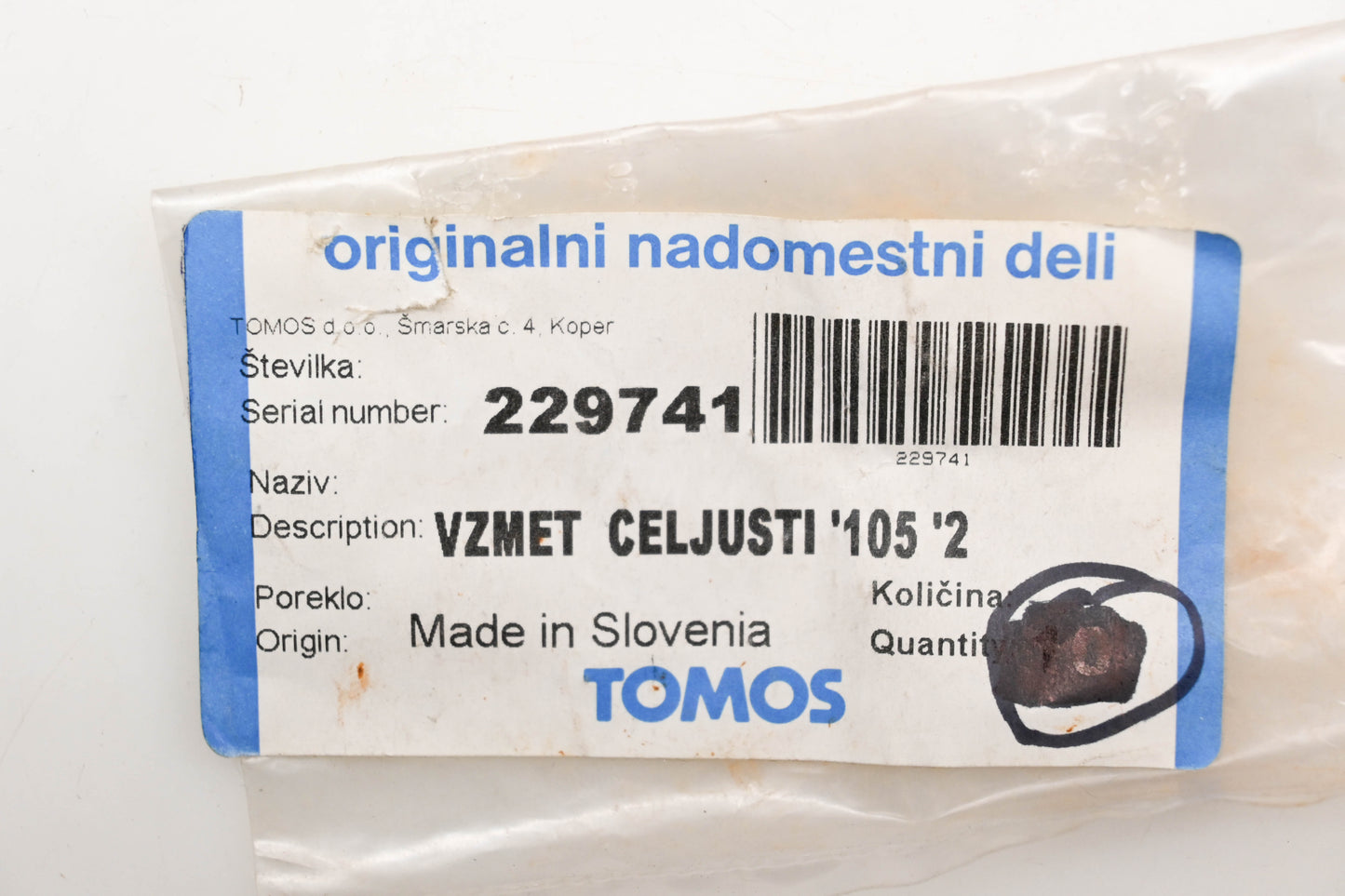 Tomos 229741 Brake Pad Springs Qty 3 NOS