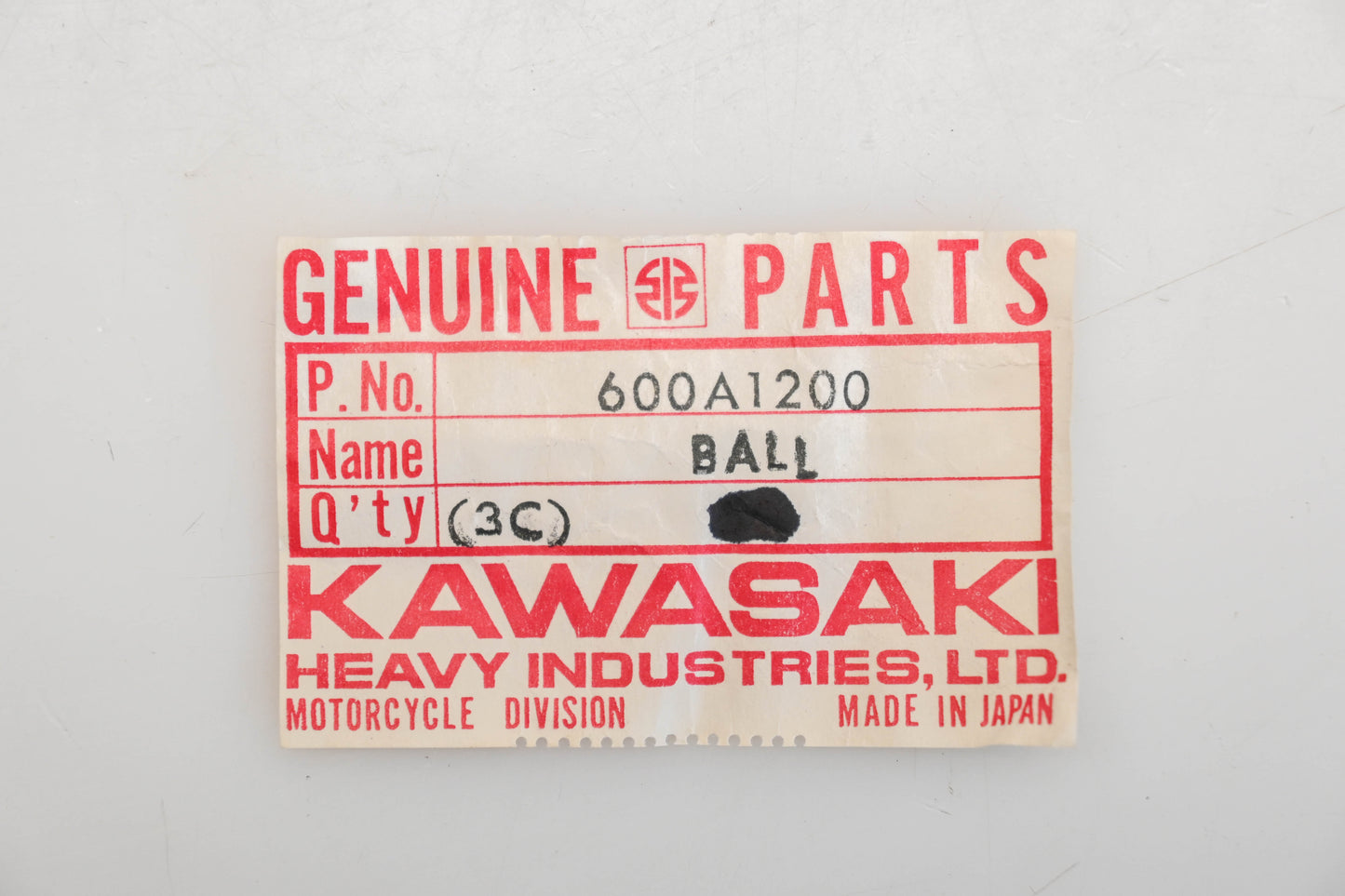 New OEM Kawasaki 600A1200 Steel Balls 3/8'' Qty 5 NOS