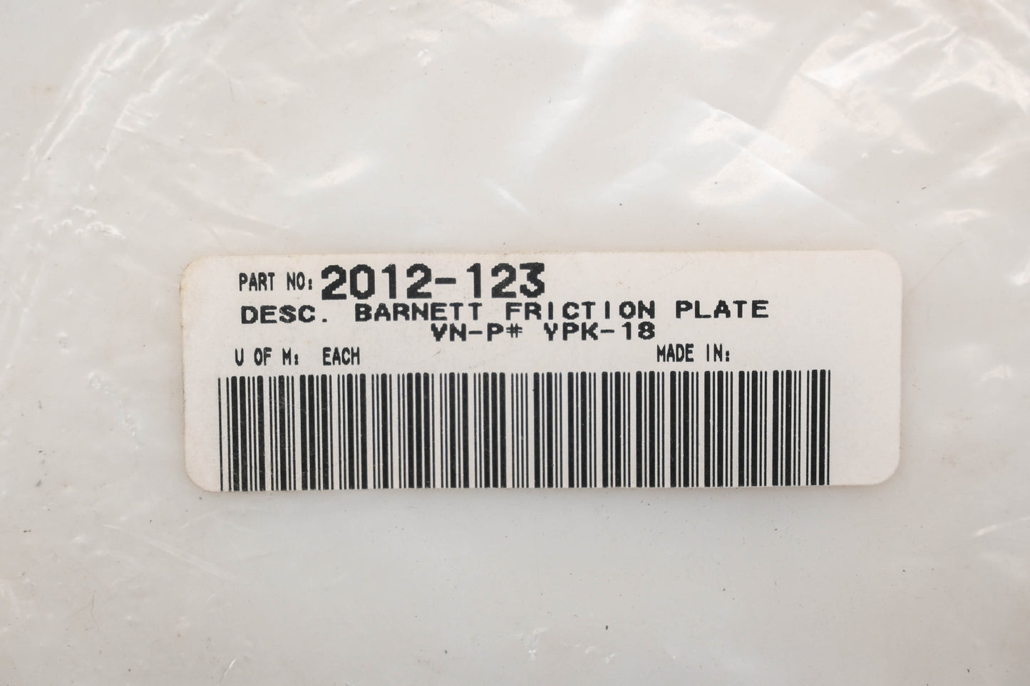 Barnett 2012-123 Clutch Disc Yamaha FZR600 YZ60 YZ80 YZ85 Qty 1 NOS