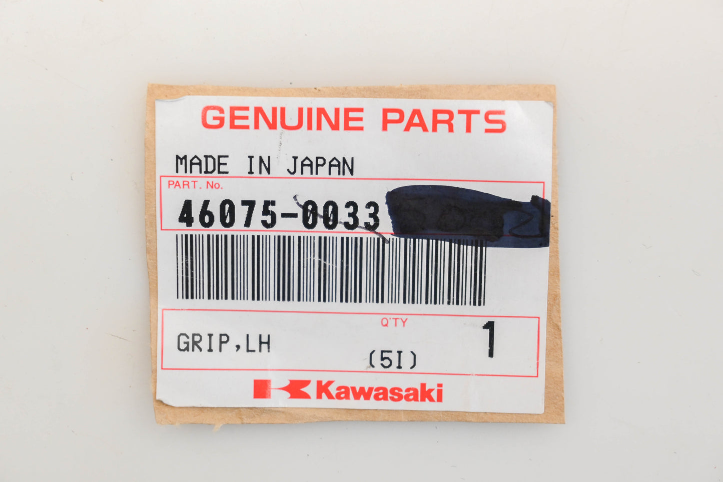 New OEM Kawasaki 46075-0033 Left Hand Grip Qty 1 NOS